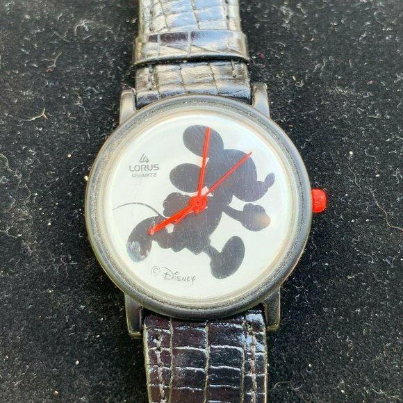 Disney Lorus Mickey Mouse Shadow Dial Watch From 1990's - Picture 3 of 8